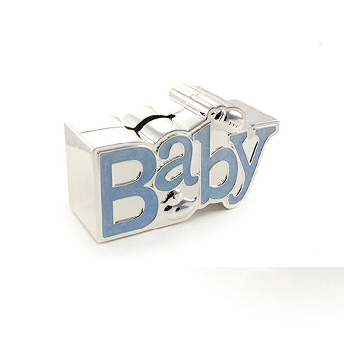 SILVER PLATED BABY MONEY BOX BANK CHRISTENING GIFT BABY BOY OR GIRL NEW & BOXED eBay